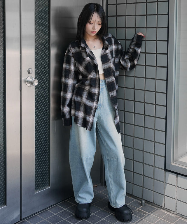 ブラウン　モデル：159cm F着用