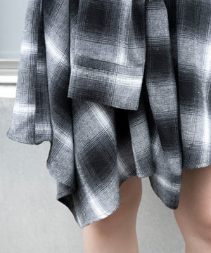 ネルシャツライクイレヘムミニスカート