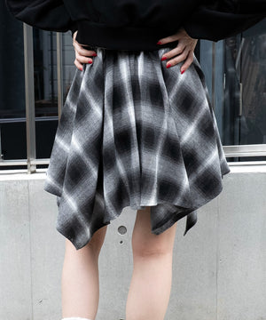 ネルシャツライクイレヘムミニスカート