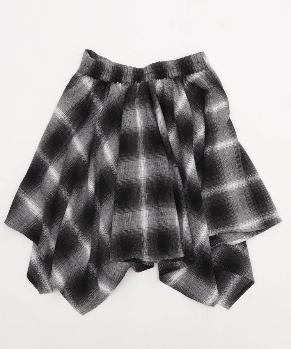 ネルシャツライクイレヘムミニスカート