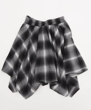 ネルシャツライクイレヘムミニスカート