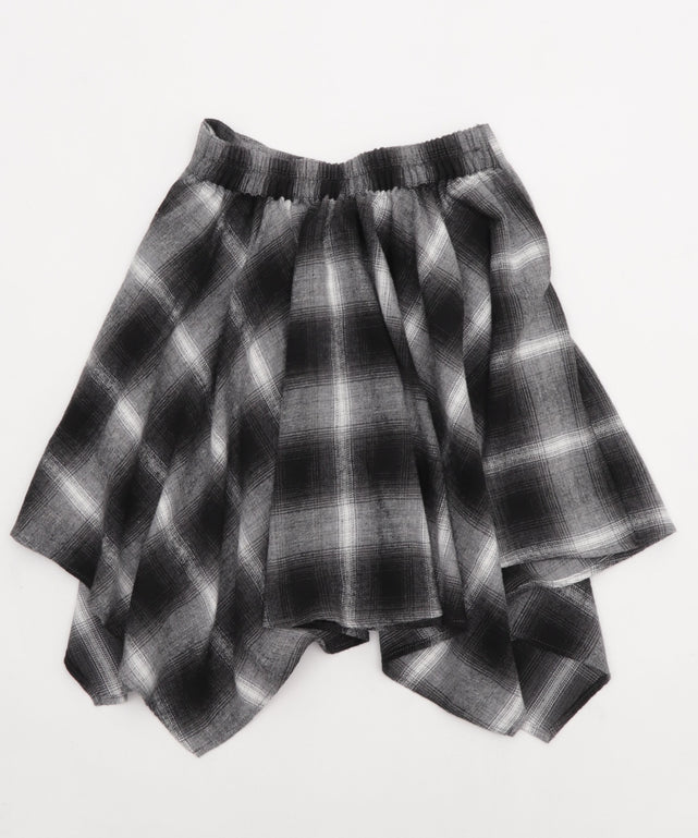 ネルシャツライクイレヘムミニスカート