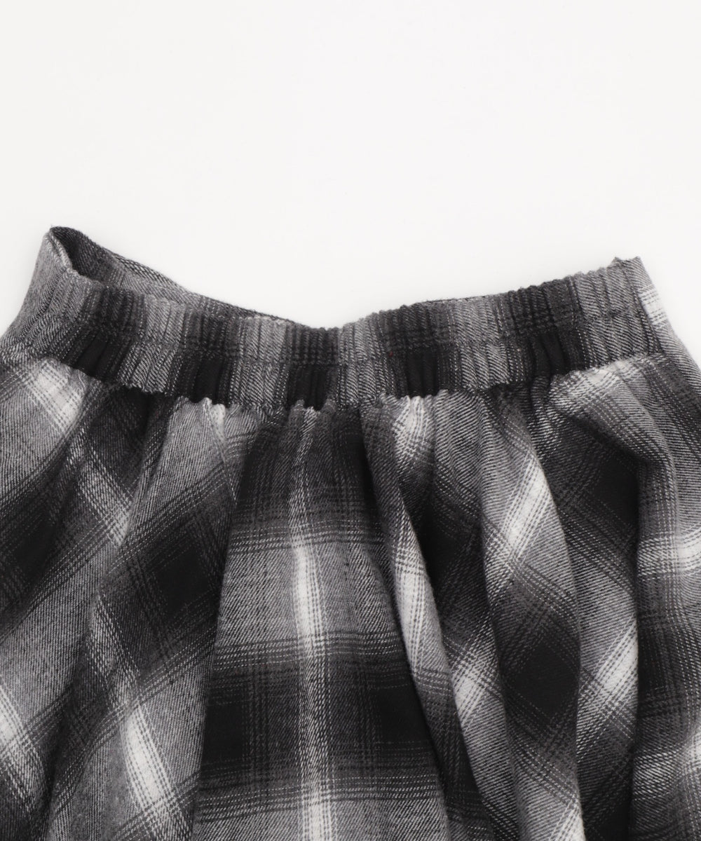 ネルシャツライクイレヘムミニスカート