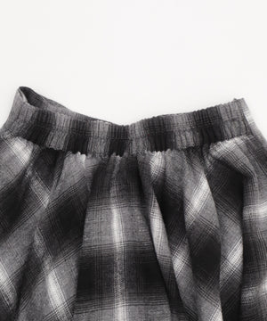 ネルシャツライクイレヘムミニスカート