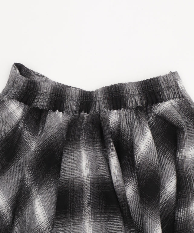 ネルシャツライクイレヘムミニスカート