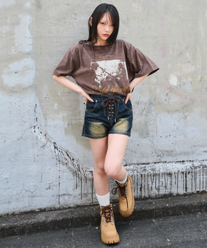 デニム中濃加工 モデル：159cm M着用