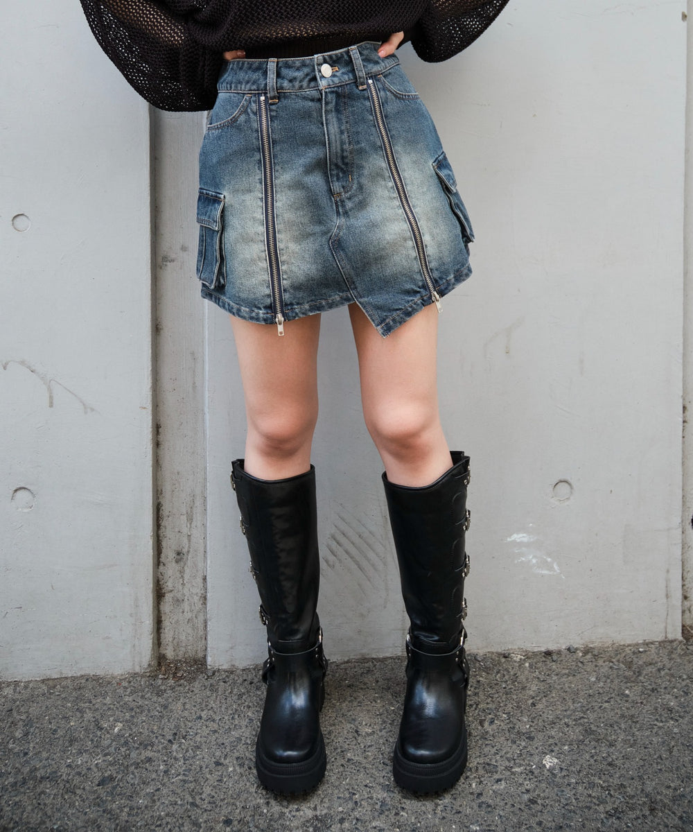 デニム濃加工 モデル：159cm F着用