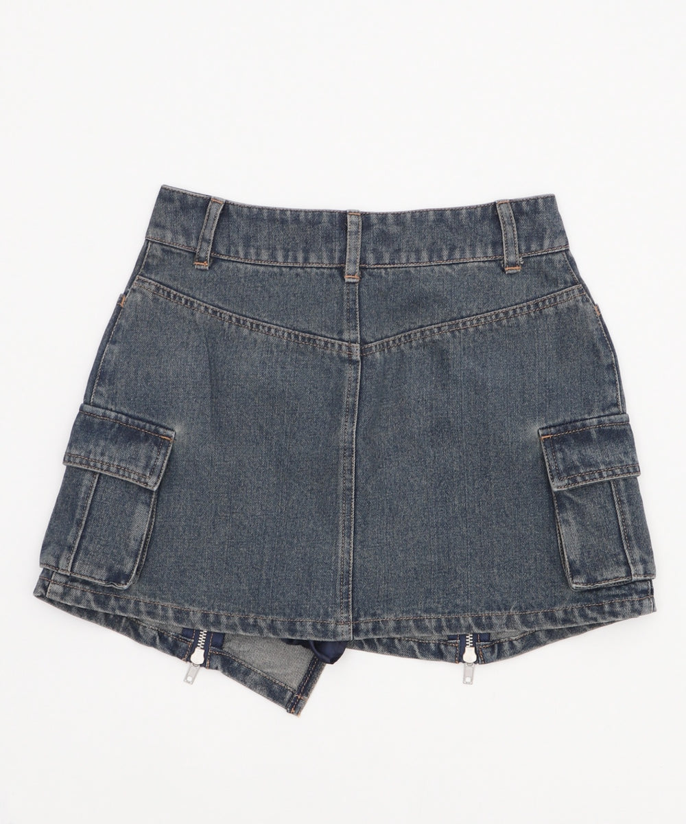 ジップカーゴデニムスカパン