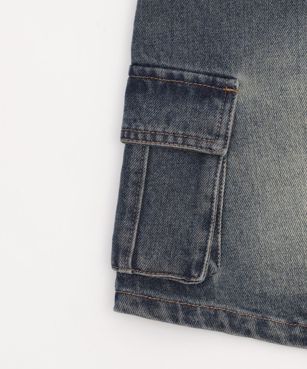 ジップカーゴデニムスカパン