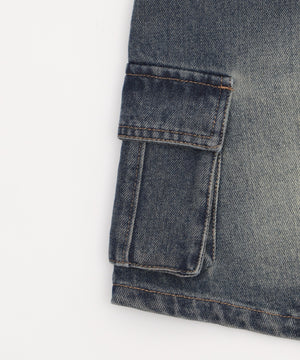 ジップカーゴデニムスカパン