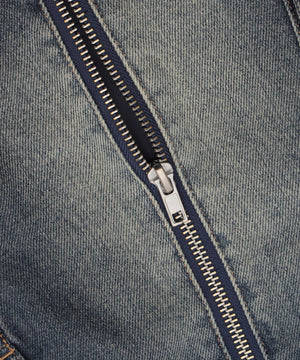 ジップカーゴデニムスカパン