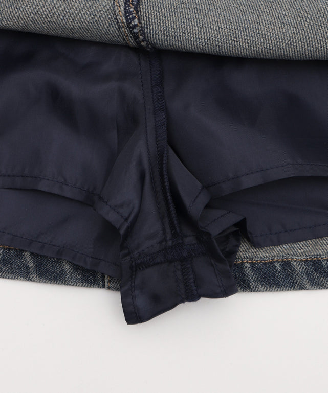 ジップカーゴデニムスカパン