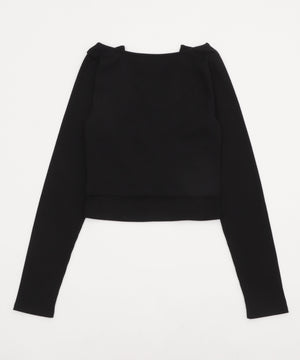 レイヤード風レースアップトップス