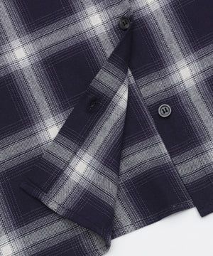 オープンショルダーチェックBIGシャツ