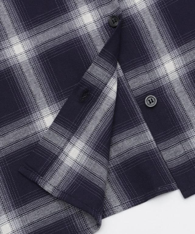 オープンショルダーチェックBIGシャツ