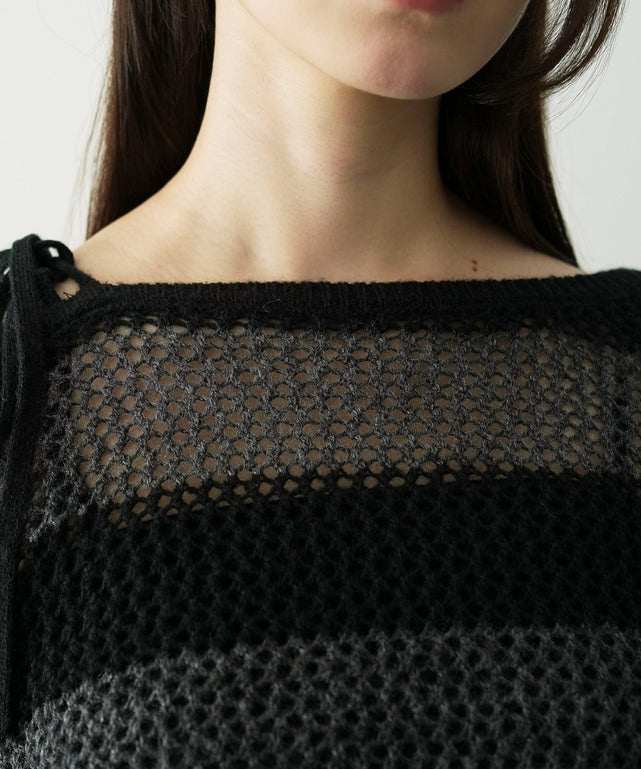 モヘアタッチ2WAYワンショルニット