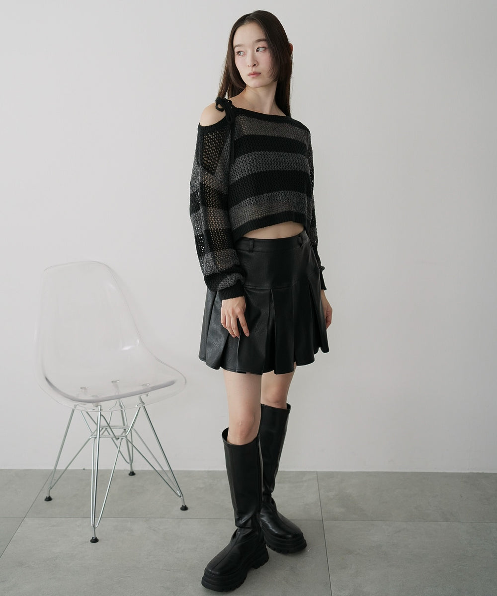 グレーボーダー  モデル：163cm F着用