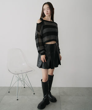 グレーボーダー  モデル：163cm F着用