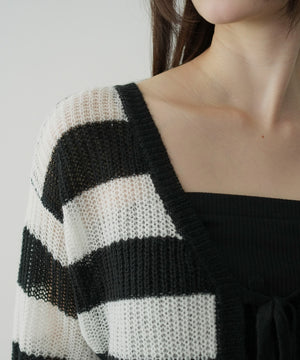 モヘアタッチ2WAYリボンカーデ