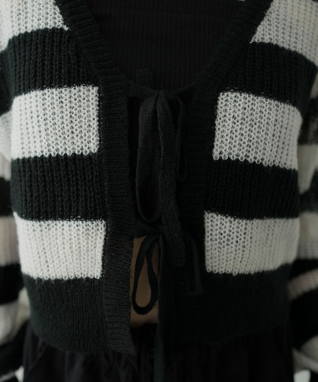 モヘアタッチ2WAYリボンカーデ