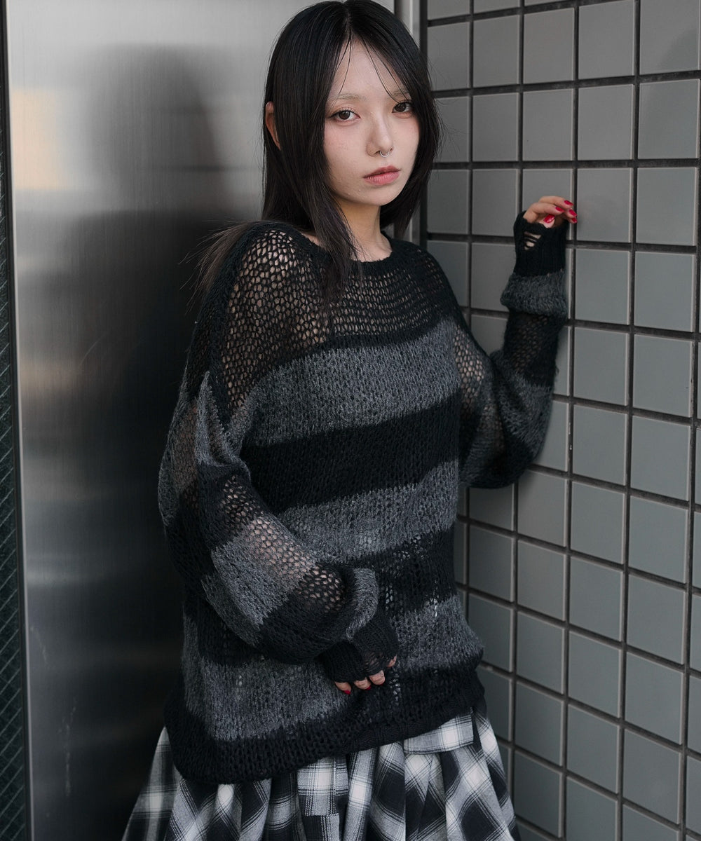 グレーボーダー　モデル：159cm F着用