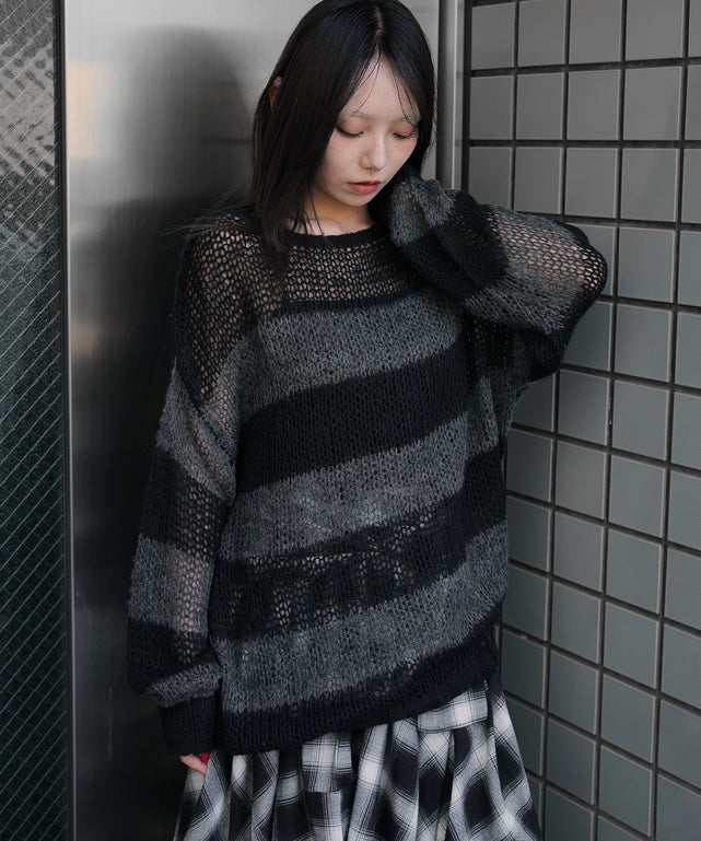 ♪TOP杢ウールボーダービーバー♪4m[A0547]◎同梱で送料がお得!!