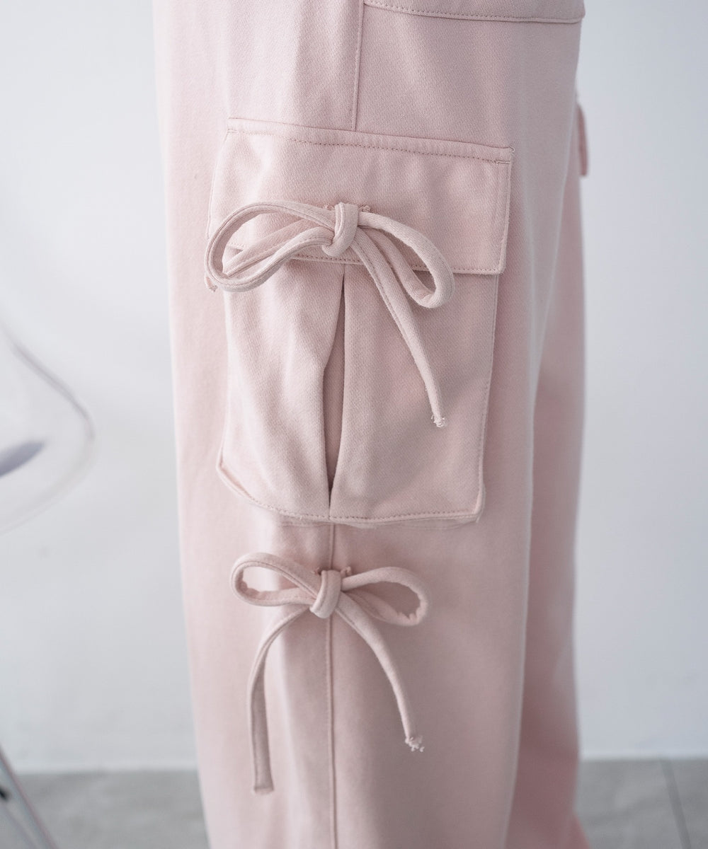 リボンカーゴスウェットパンツ
