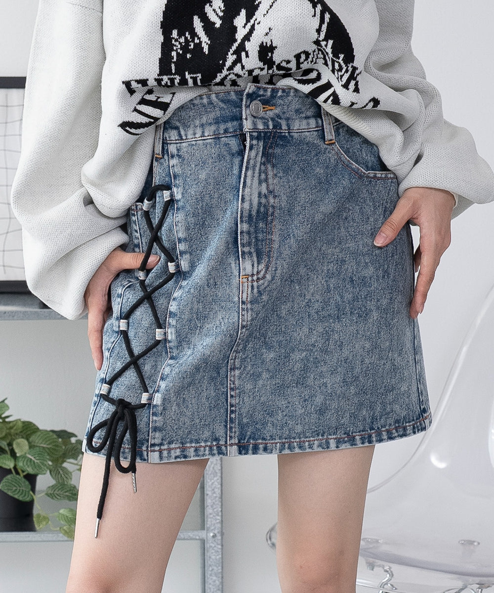 デニム中濃加工 モデル：163cm F着用