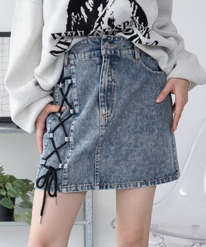 デニム中濃加工 モデル：163cm F着用