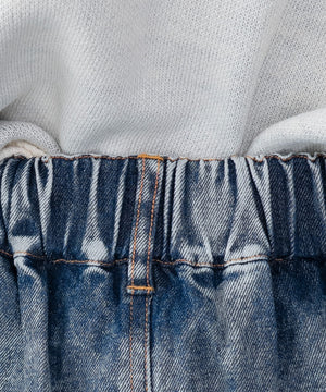 レースアップハートポケットデニムスカパン