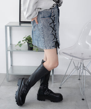 デニム中濃加工 モデル：163cm F着用