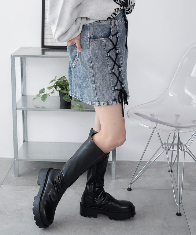 デニム中濃加工 モデル：163cm F着用