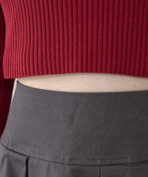 ツイルプリーツミニスカパン