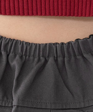 ツイルプリーツミニスカパン