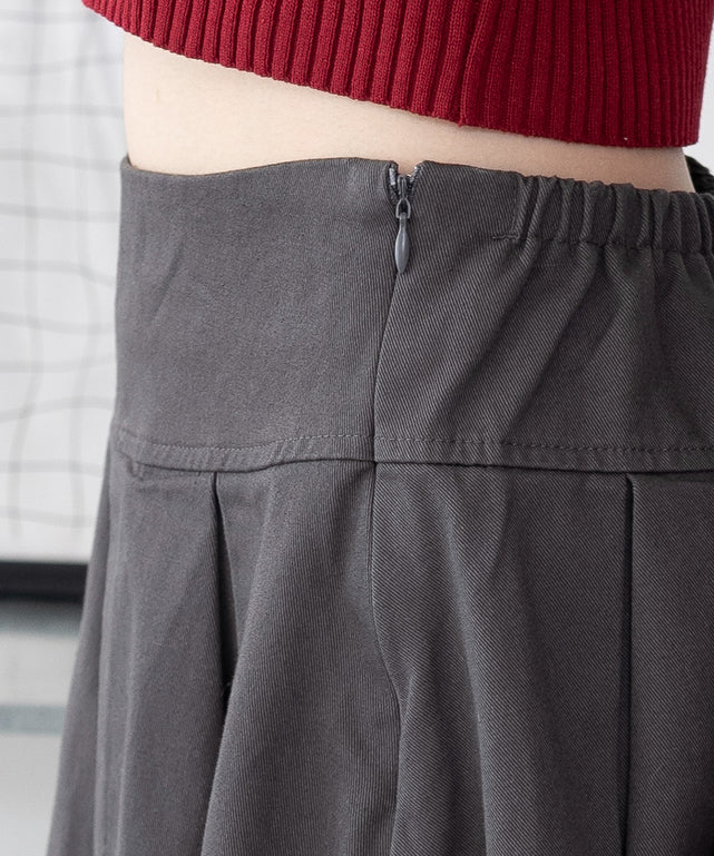 ツイルプリーツミニスカパン