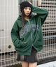 グラフィックBIGZIPパーカー/グリーン　モデル：159cm F着用