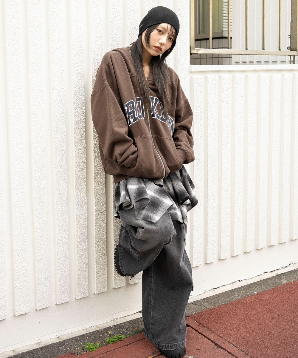 ブラウン　モデル：159cm F着用