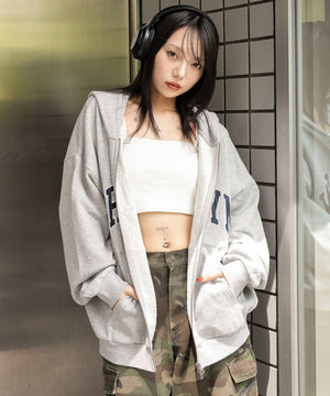 杢グレー　モデル：159cm F着用