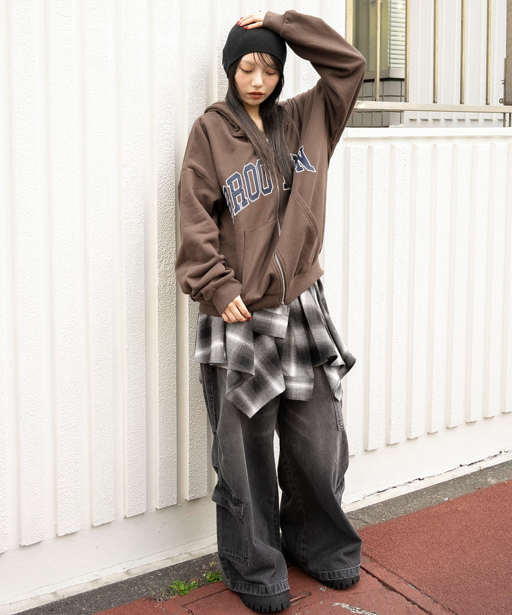 ブラウン　モデル：159cm F着用