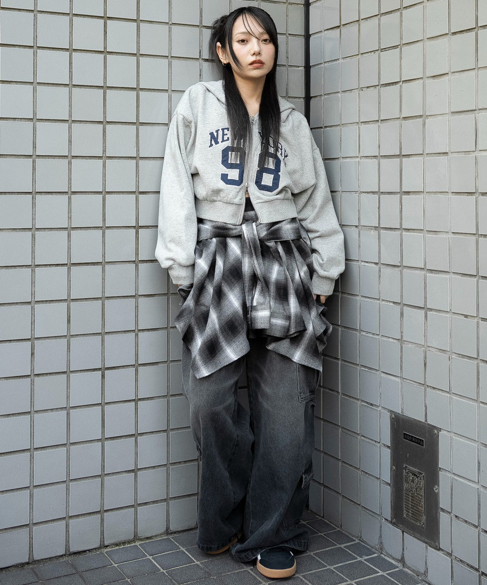 杢グレー　モデル：159cm F着用