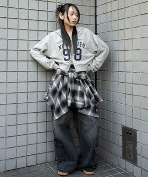 杢グレー　モデル：159cm F着用