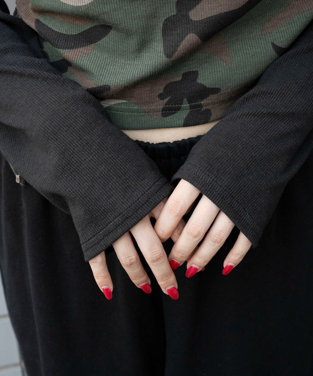 キーネックサイドドロストラグランロンT