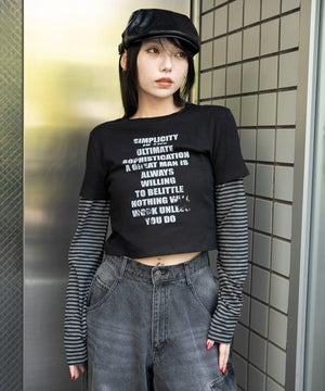 柄１(ボーダー)　モデル：159cm F着用