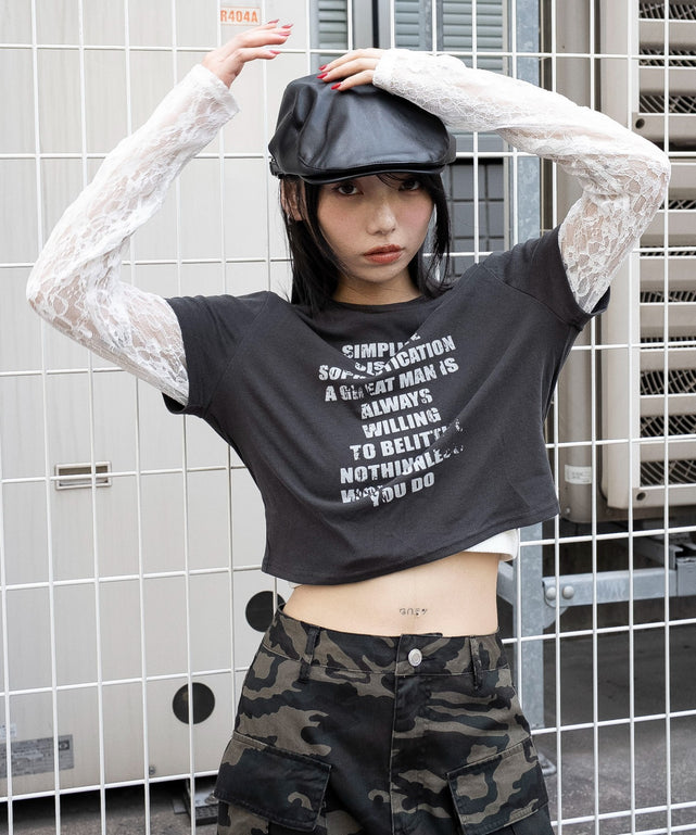 柄２(レース)　モデル：159cm F着用