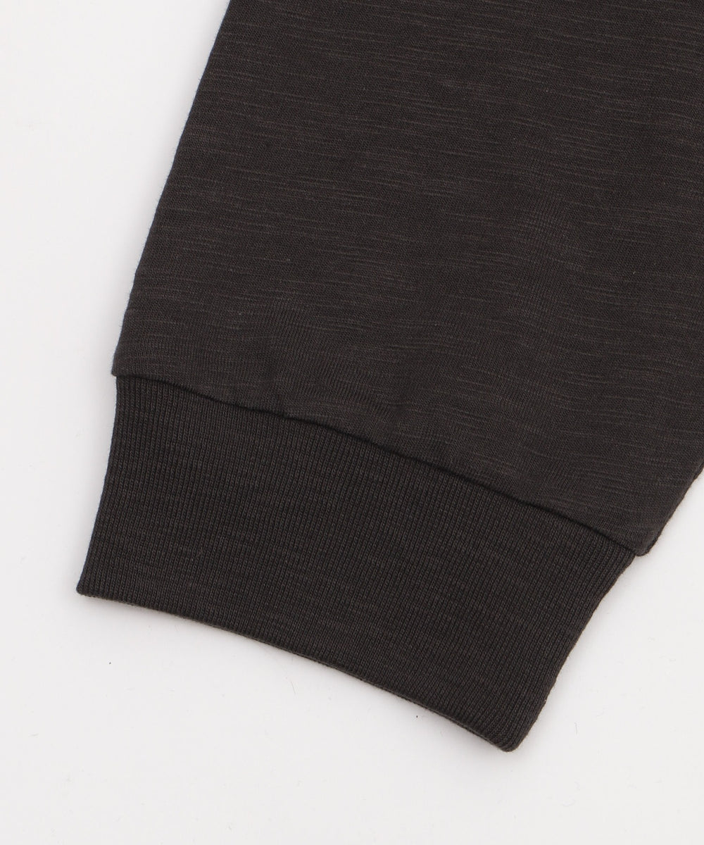 スラブチェックロゴジップパーカー