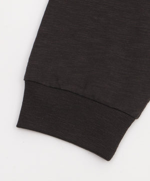 スラブチェックロゴジップパーカー