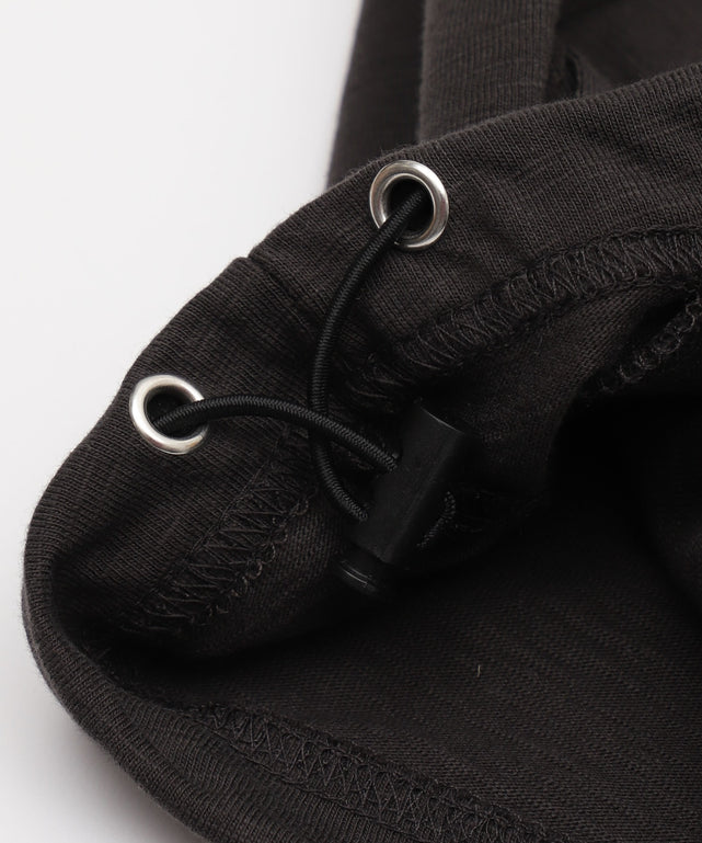 スラブチェックロゴジップパーカー