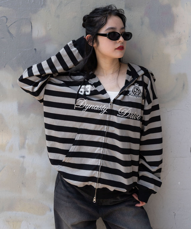 ヴィヴィアン　ボーダー　パーカー ナンバリングカットZIPパーカー ｜WEGO（ウィゴー） – WEGO