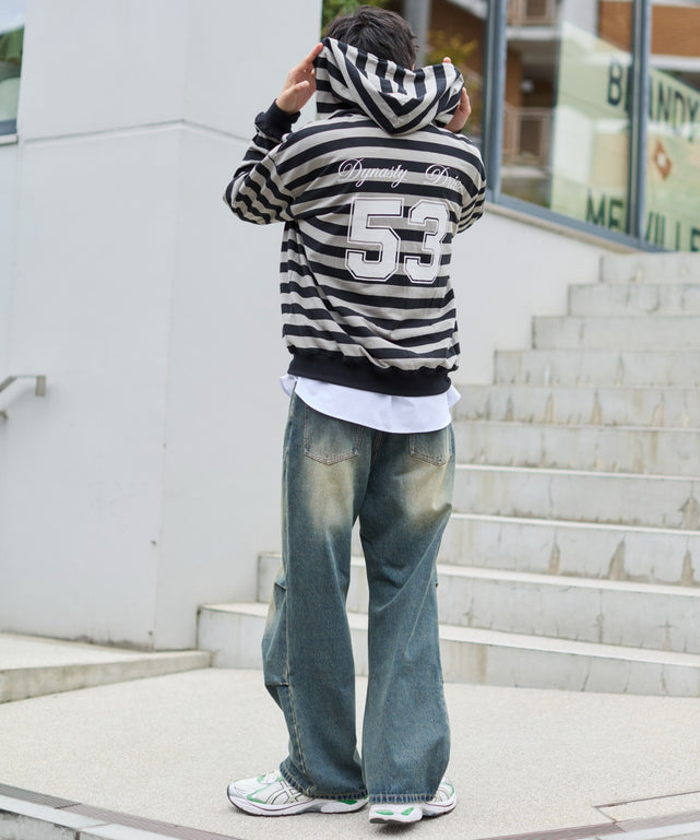 グレーボーダー モデル：180cm L着用