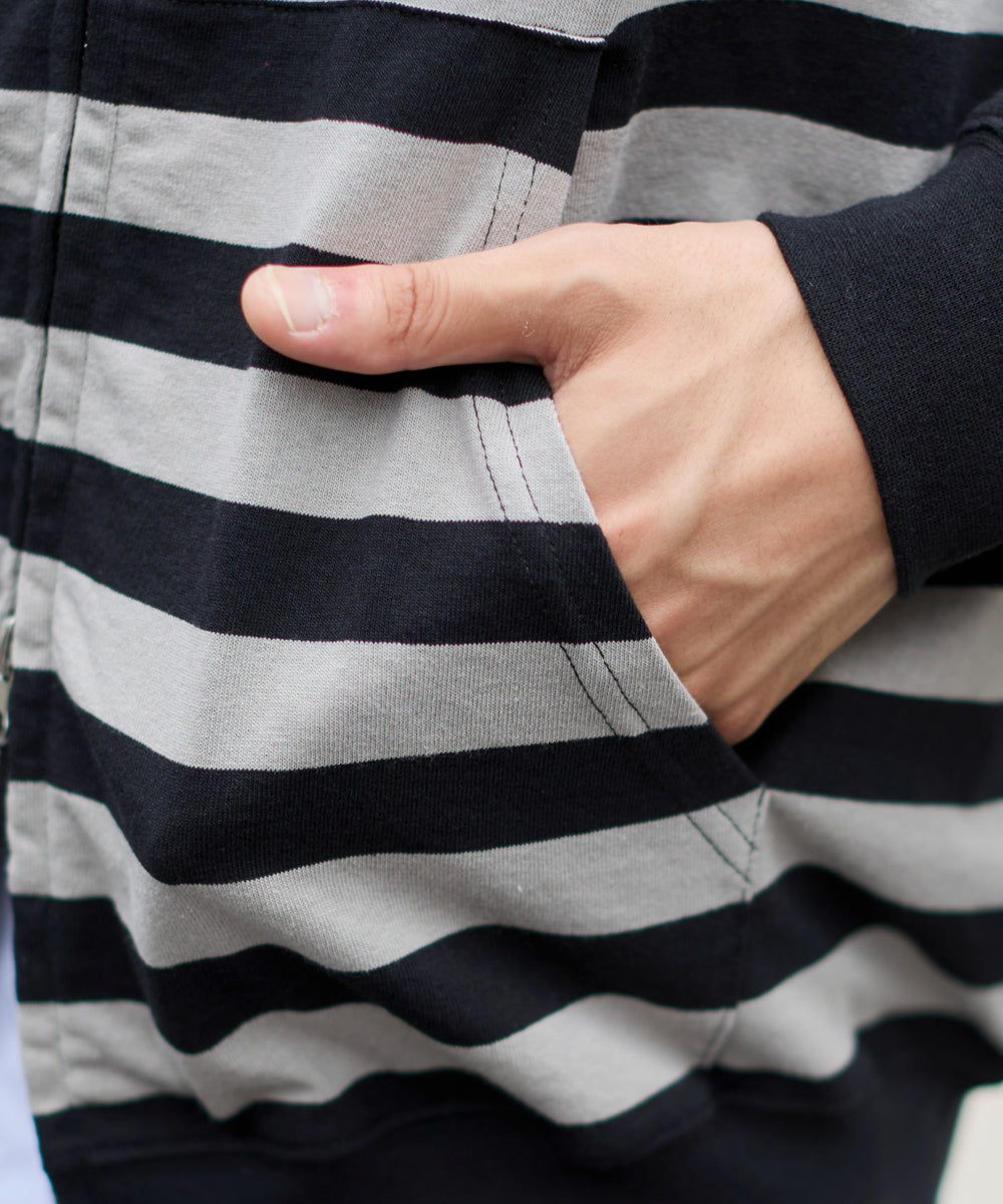 ナンバリングカットZIPパーカー